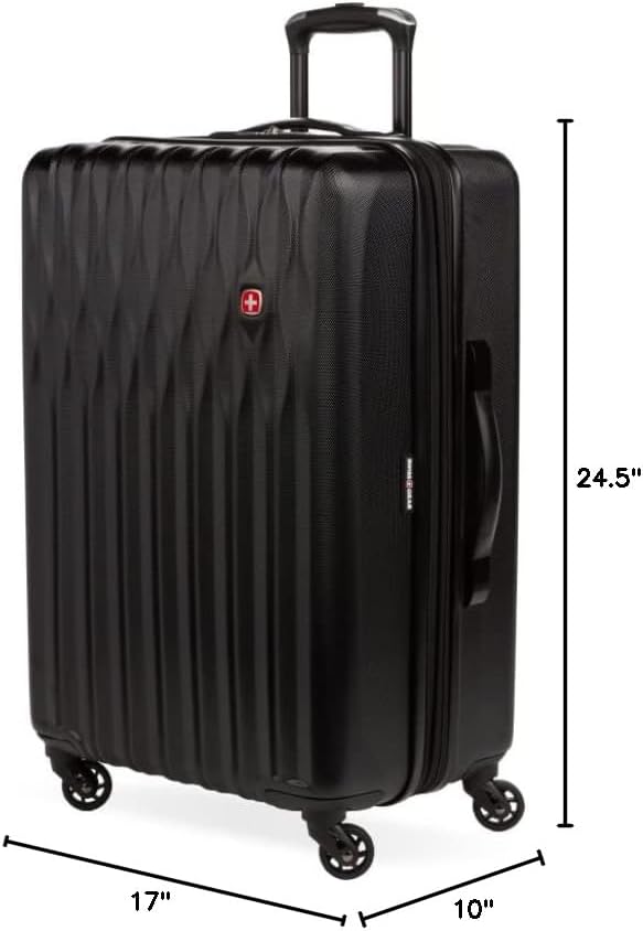 8018 Hardside Expandable Luggage with Spinner Wheels, White, Carry-On 20-Inch
