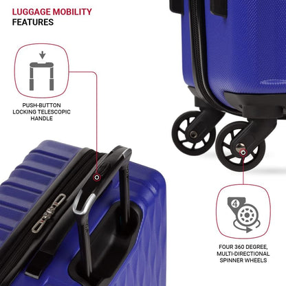 8018 Hardside Expandable Luggage with Spinner Wheels, White, Carry-On 20-Inch