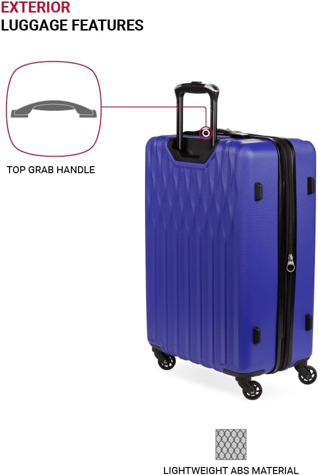 8018 Hardside Expandable Luggage with Spinner Wheels, White, Carry-On 20-Inch