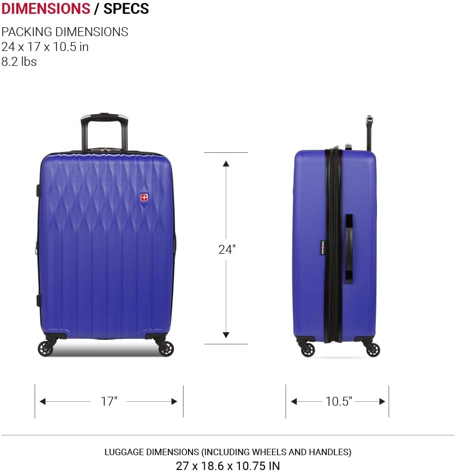 8018 Hardside Expandable Luggage with Spinner Wheels, White, Carry-On 20-Inch