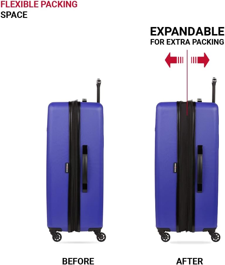 8018 Hardside Expandable Luggage with Spinner Wheels, White, Carry-On 20-Inch