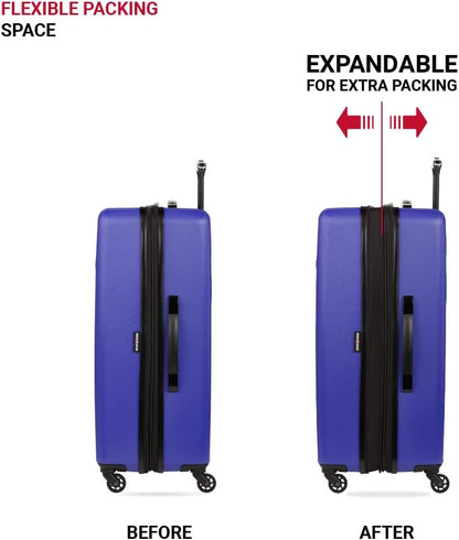 8018 Hardside Expandable Luggage with Spinner Wheels, White, Carry-On 20-Inch