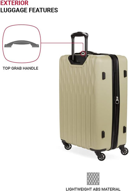 8018 Hardside Expandable Luggage with Spinner Wheels, White, Carry-On 20-Inch