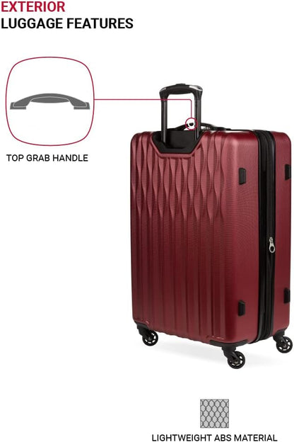 8018 Hardside Expandable Luggage with Spinner Wheels, White, Carry-On 20-Inch