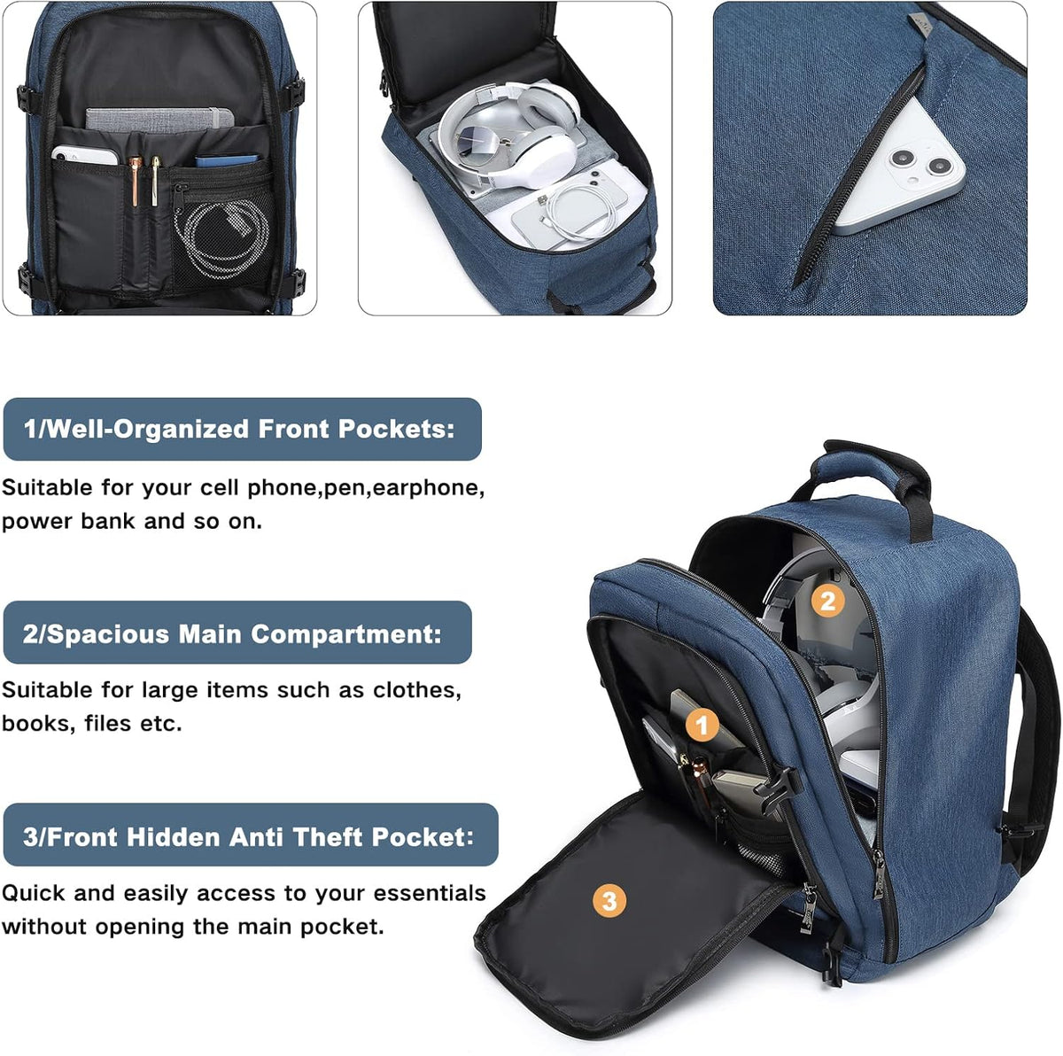 Carry on Backpack, Airline Approved Under Seat Travel Backpack