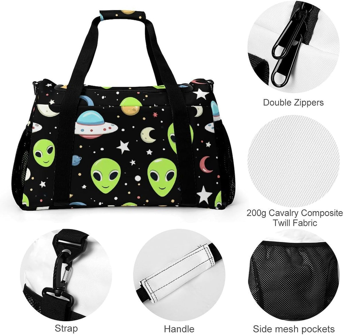 Gym and Travel Weekender Bag Duffel Sports Overnight Simple Carry Options for Men Women