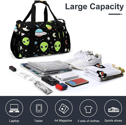 Gym and Travel Weekender Bag Duffel Sports Overnight Simple Carry Options for Men Women