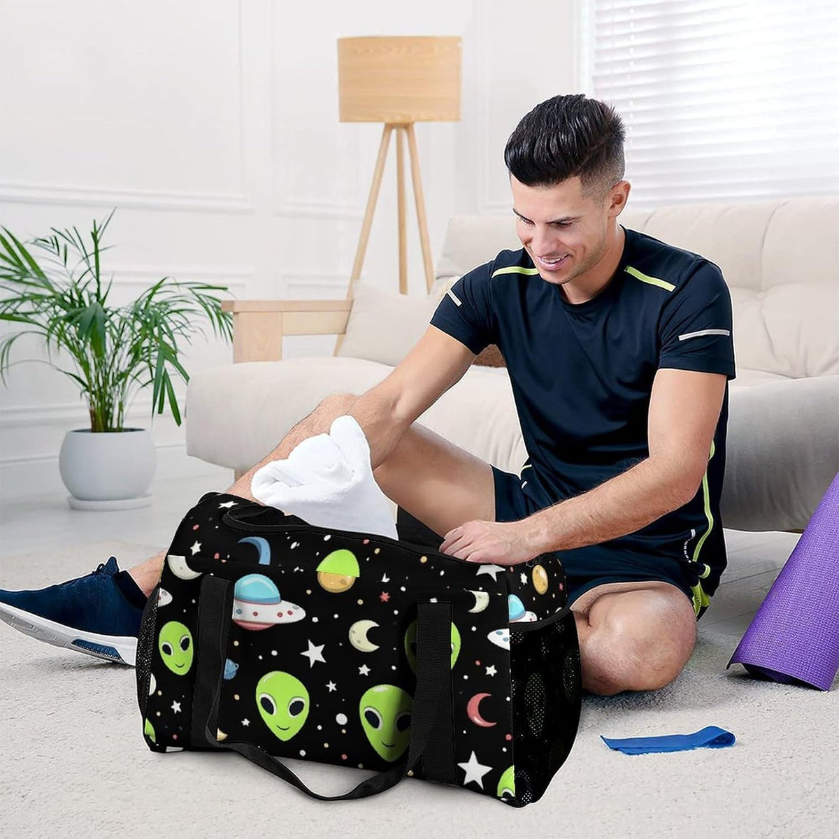 Gym and Travel Weekender Bag Duffel Sports Overnight Simple Carry Options for Men Women