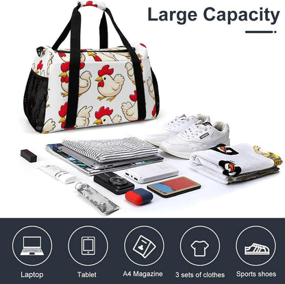 Gym and Travel Weekender Bag Duffel Sports Overnight Simple Carry Options for Men Women