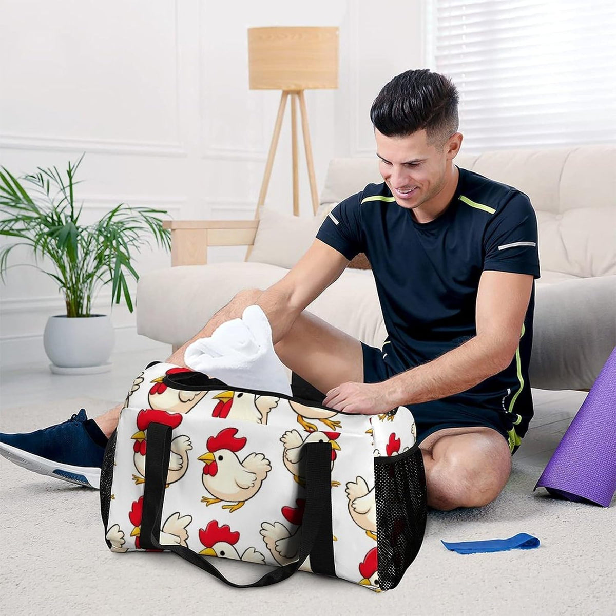 Gym and Travel Weekender Bag Duffel Sports Overnight Simple Carry Options for Men Women