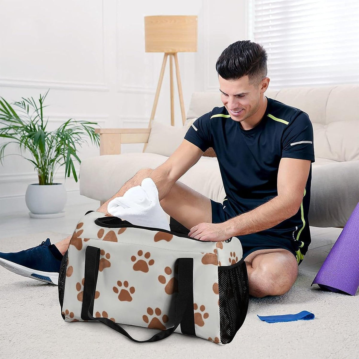 Gym and Travel Weekender Bag Duffel Sports Overnight Simple Carry Options for Men Women