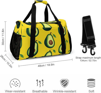 Gym and Travel Weekender Bag Duffel Sports Overnight Simple Carry Options for Men Women