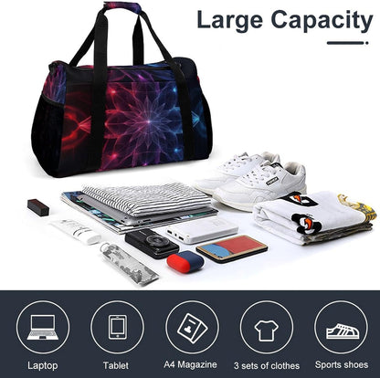 Gym and Travel Weekender Bag Duffel Sports Overnight Simple Carry Options for Men Women