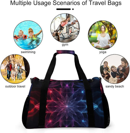 Gym and Travel Weekender Bag Duffel Sports Overnight Simple Carry Options for Men Women