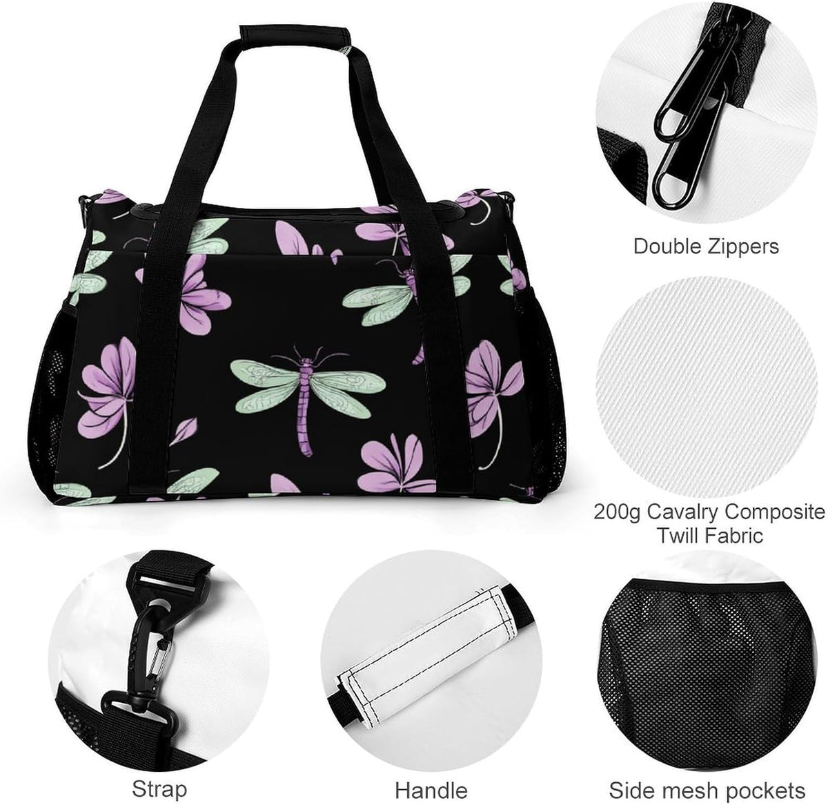 Gym and Travel Weekender Bag Duffel Sports Overnight Simple Carry Options for Men Women