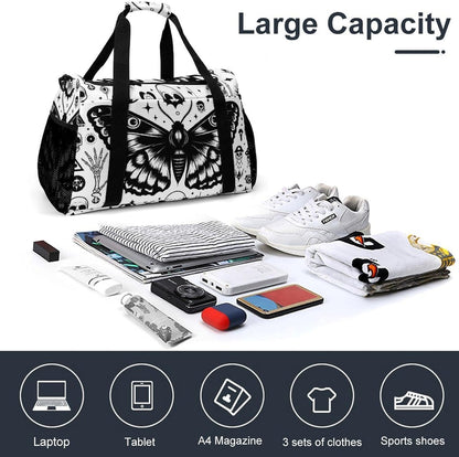 Gym and Travel Weekender Bag Duffel Sports Overnight Simple Carry Options for Men Women