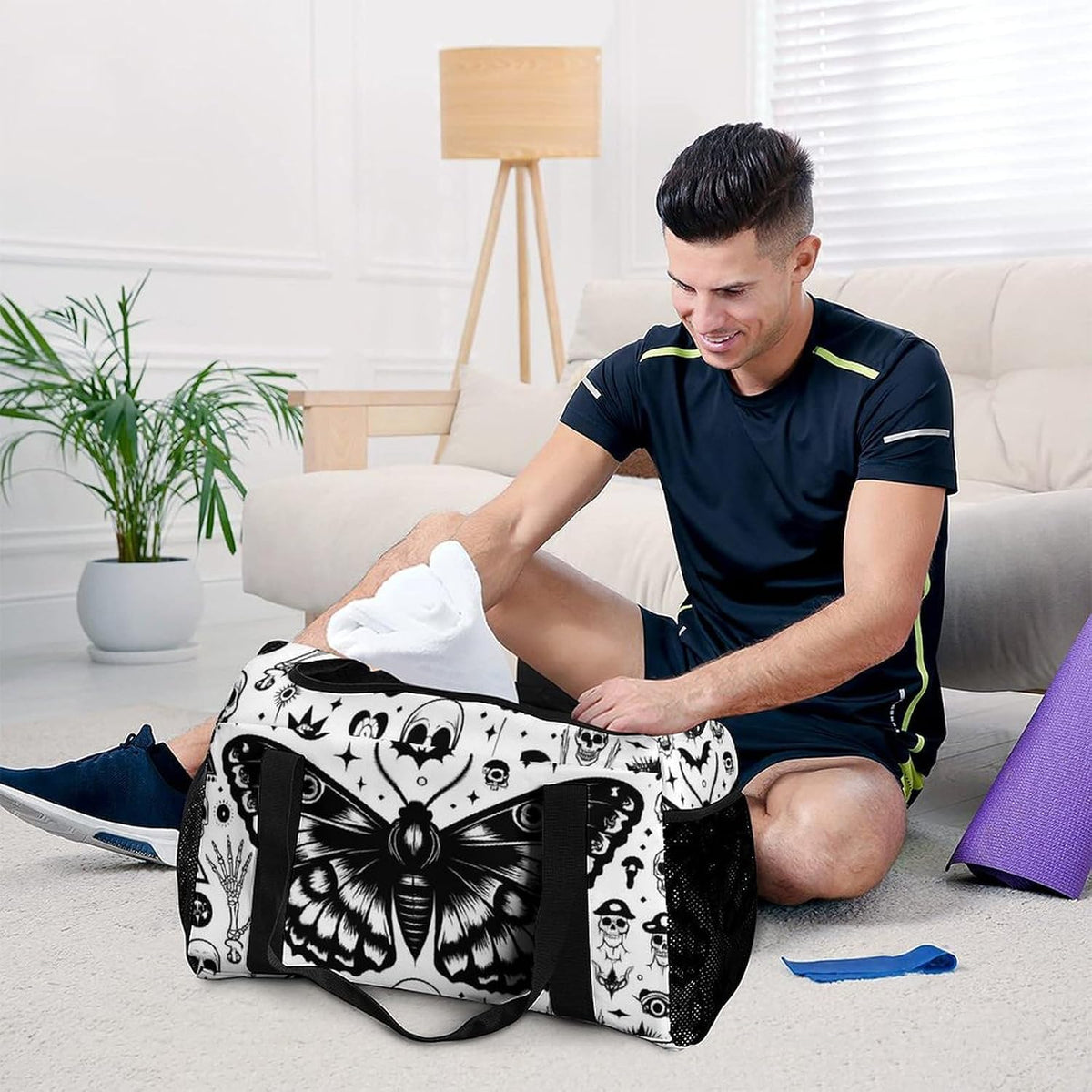 Gym and Travel Weekender Bag Duffel Sports Overnight Simple Carry Options for Men Women