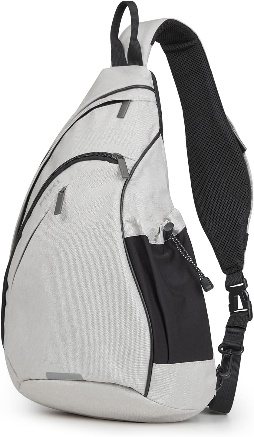 Sling Bag Men Backpack Unisex One Shoulder Bag Hiking Travel Backpack Crossbody with USB Port for Men Women Versatile Casual Daypack-19 inch,Dark Blue