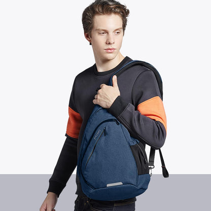 Sling Bag Men Backpack Unisex One Shoulder Bag Hiking Travel Backpack Crossbody with USB Port for Men Women Versatile Casual Daypack-19 inch,Dark Blue