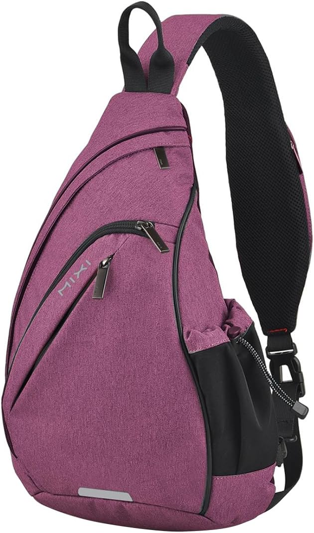 Sling Bag Men Backpack Unisex One Shoulder Bag Hiking Travel Backpack Crossbody with USB Port for Men Women Versatile Casual Daypack-19 inch,Dark Blue