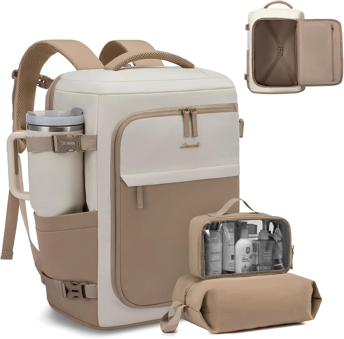 Travel Backpack for Women 17.3 Inch Carry On Backpack for Traveling on Airplane, Water Resistant Computer Backpack Luggage, Lightweight Business Rucksack as Personal Item Travel Bag