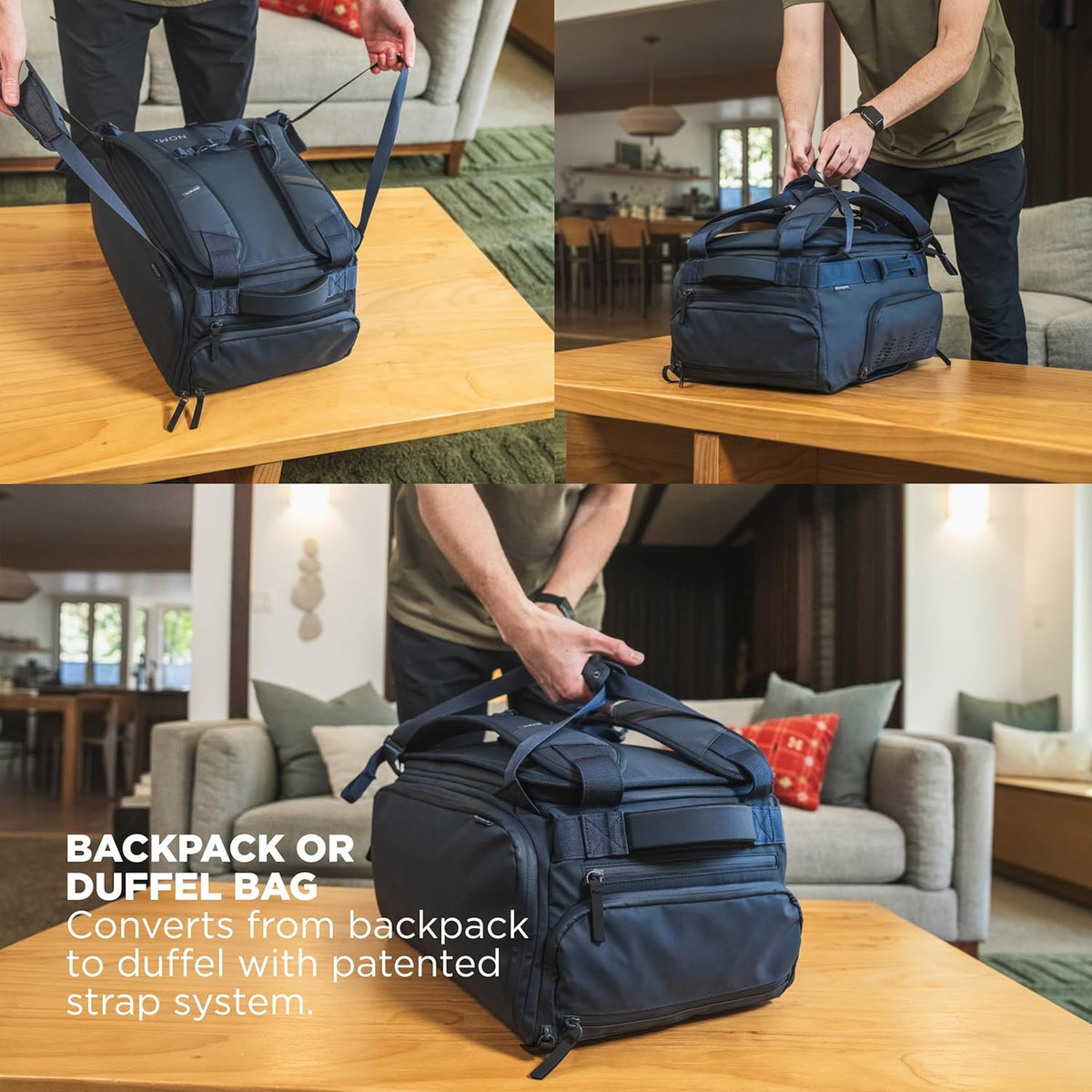 30L Travel Bag- Convertible Duffel/Backpack, Carry-on Size for Airplane Travel, Everyday Use Laptop Bag,TSA Compliant