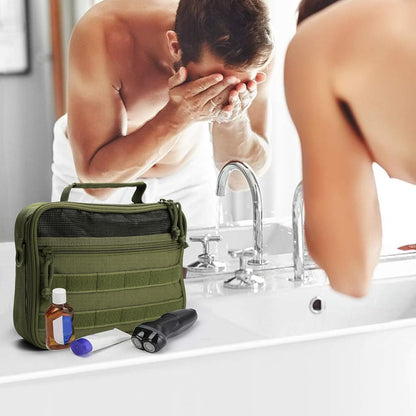 Toiletry Bag for Men Travel Toiletry Organizer Dopp Kit Organizer Toiletries Travel Bag Shaving Hygiene Bag Bathroom Hanging Men's Toiletry Bag for Short Trips Army Green
