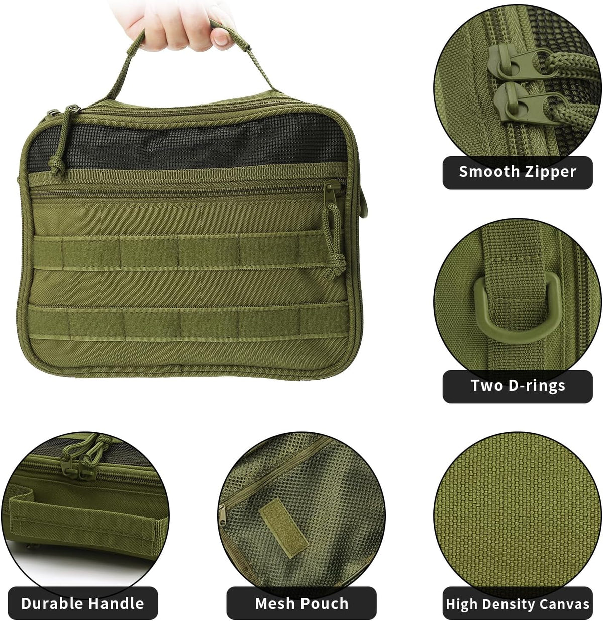 Toiletry Bag for Men Travel Toiletry Organizer Dopp Kit Organizer Toiletries Travel Bag Shaving Hygiene Bag Bathroom Hanging Men's Toiletry Bag for Short Trips Army Green