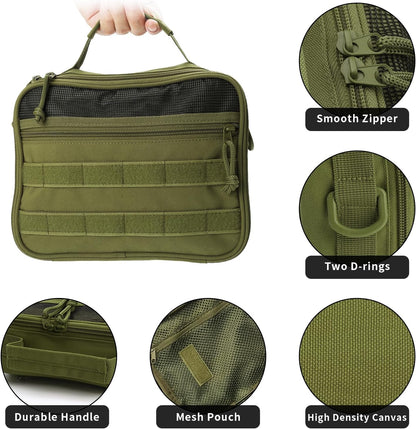 Toiletry Bag for Men Travel Toiletry Organizer Dopp Kit Organizer Toiletries Travel Bag Shaving Hygiene Bag Bathroom Hanging Men's Toiletry Bag for Short Trips Army Green