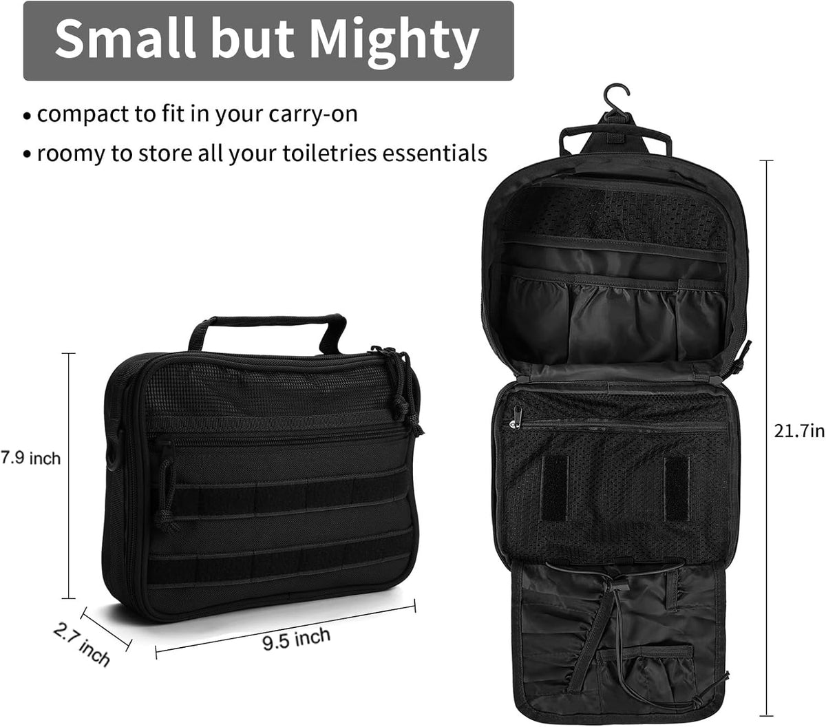 Toiletry Bag for Men Travel Toiletry Organizer Dopp Kit Organizer Toiletries Travel Bag Shaving Hygiene Bag Bathroom Hanging Men's Toiletry Bag for Short Trips Army Green