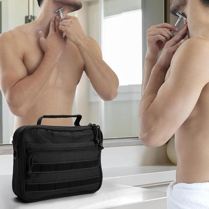 Toiletry Bag for Men Travel Toiletry Organizer Dopp Kit Organizer Toiletries Travel Bag Shaving Hygiene Bag Bathroom Hanging Men's Toiletry Bag for Short Trips Army Green