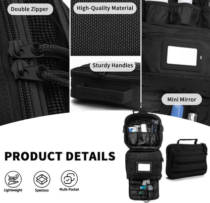Toiletry Bag for Men Travel Toiletry Organizer Dopp Kit Organizer Toiletries Travel Bag Shaving Hygiene Bag Bathroom Hanging Men's Toiletry Bag for Short Trips Army Green