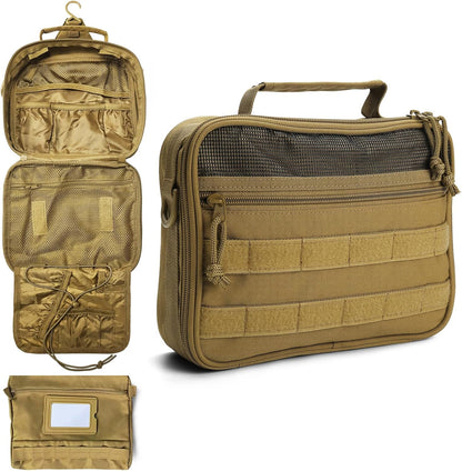 Toiletry Bag for Men Travel Toiletry Organizer Dopp Kit Organizer Toiletries Travel Bag Shaving Hygiene Bag Bathroom Hanging Men's Toiletry Bag for Short Trips Army Green