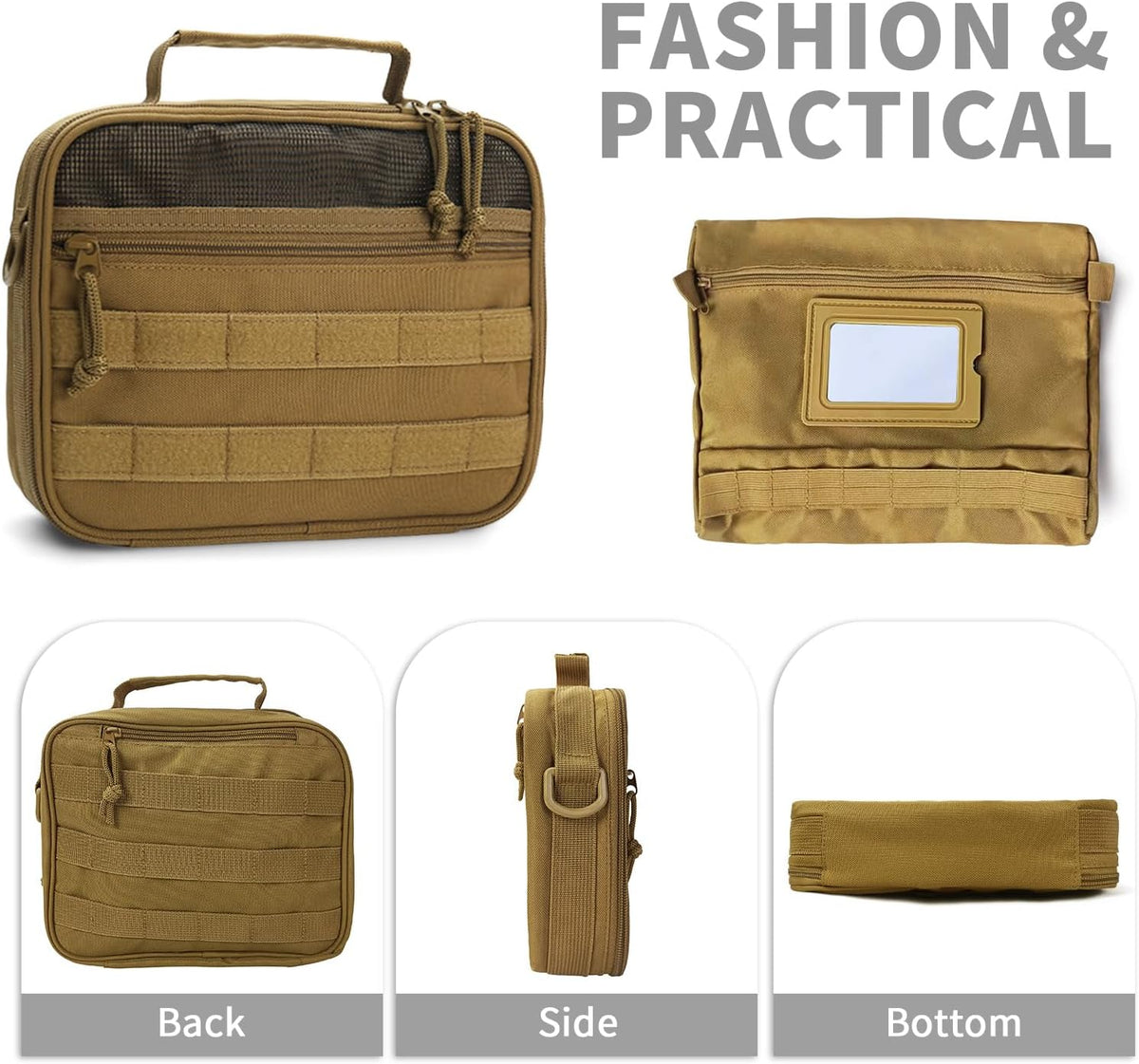 Toiletry Bag for Men Travel Toiletry Organizer Dopp Kit Organizer Toiletries Travel Bag Shaving Hygiene Bag Bathroom Hanging Men's Toiletry Bag for Short Trips Army Green