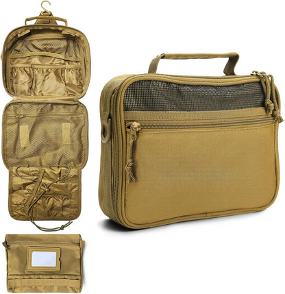Toiletry Bag for Men Travel Toiletry Organizer Dopp Kit Organizer Toiletries Travel Bag Shaving Hygiene Bag Bathroom Hanging Men's Toiletry Bag for Short Trips Army Green
