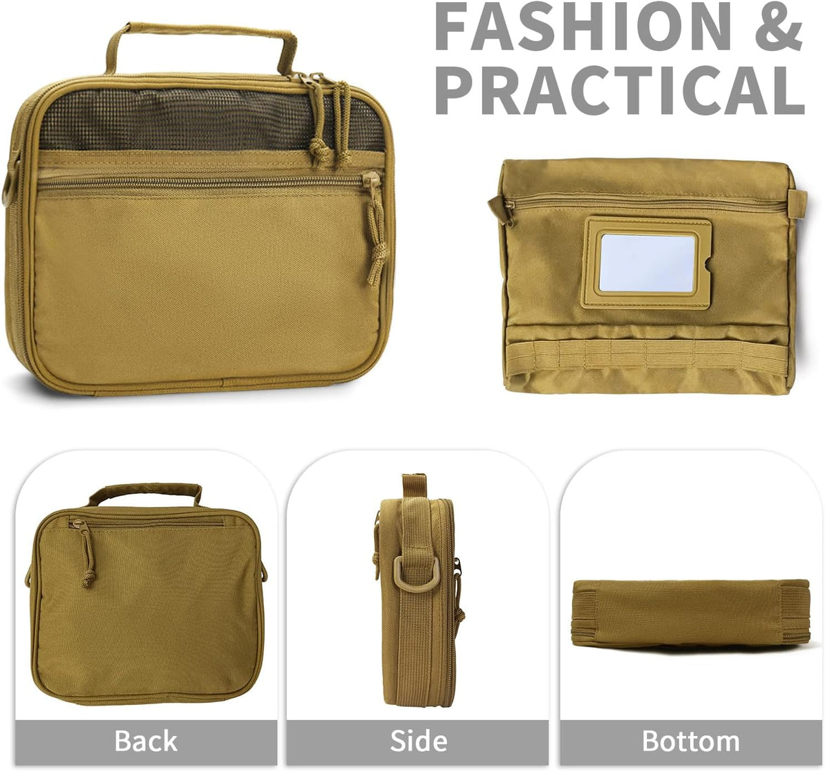 Toiletry Bag for Men Travel Toiletry Organizer Dopp Kit Organizer Toiletries Travel Bag Shaving Hygiene Bag Bathroom Hanging Men's Toiletry Bag for Short Trips Army Green
