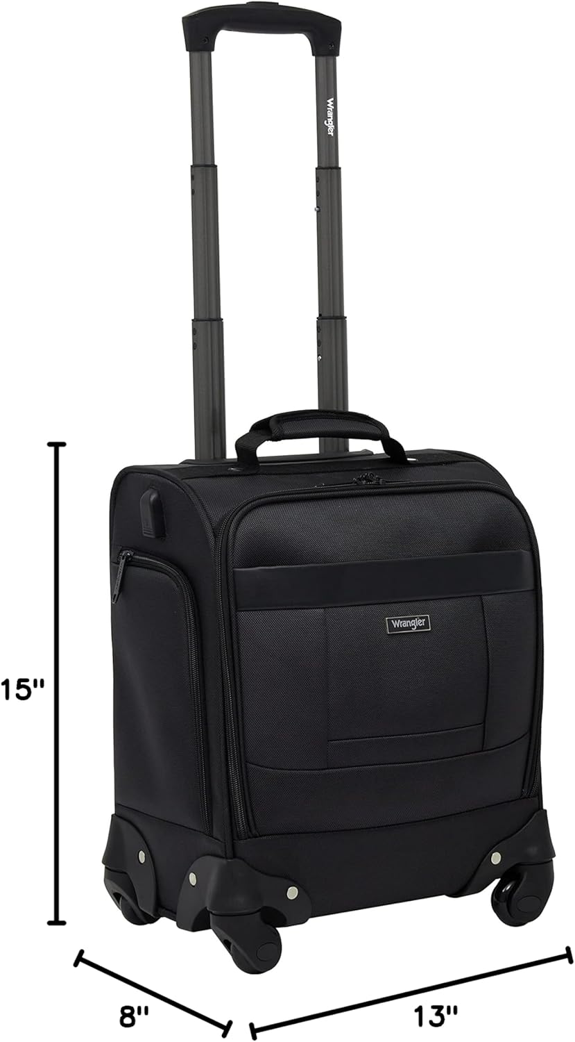 17" Underseat Spinner Carry-On Luggage, Mocha