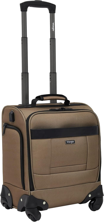 17" Underseat Spinner Carry-On Luggage, Mocha