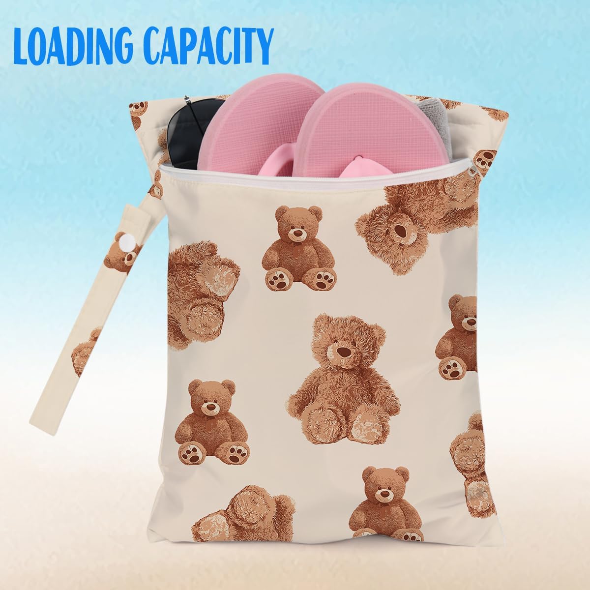 Wet Bag for Baby Swimsuit Dirty Clothes Diaper Yoga Gym, Wet Dry Bag, Beach Vacation Essential for Baby Travel Poor Swiming Bathing Toddler Diapers Items
