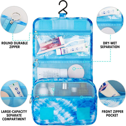 Purple Hanging Toiletry Bag for Girls, Travel Toiletry Bag for Teen Girls Cosmetic Makeup Waterproof Wash Bag Traveling Toiletries, Fluid