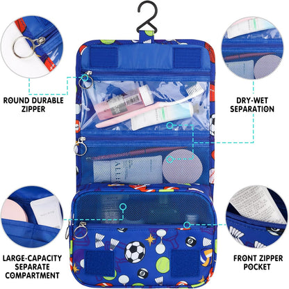 Purple Hanging Toiletry Bag for Girls, Travel Toiletry Bag for Teen Girls Cosmetic Makeup Waterproof Wash Bag Traveling Toiletries, Fluid