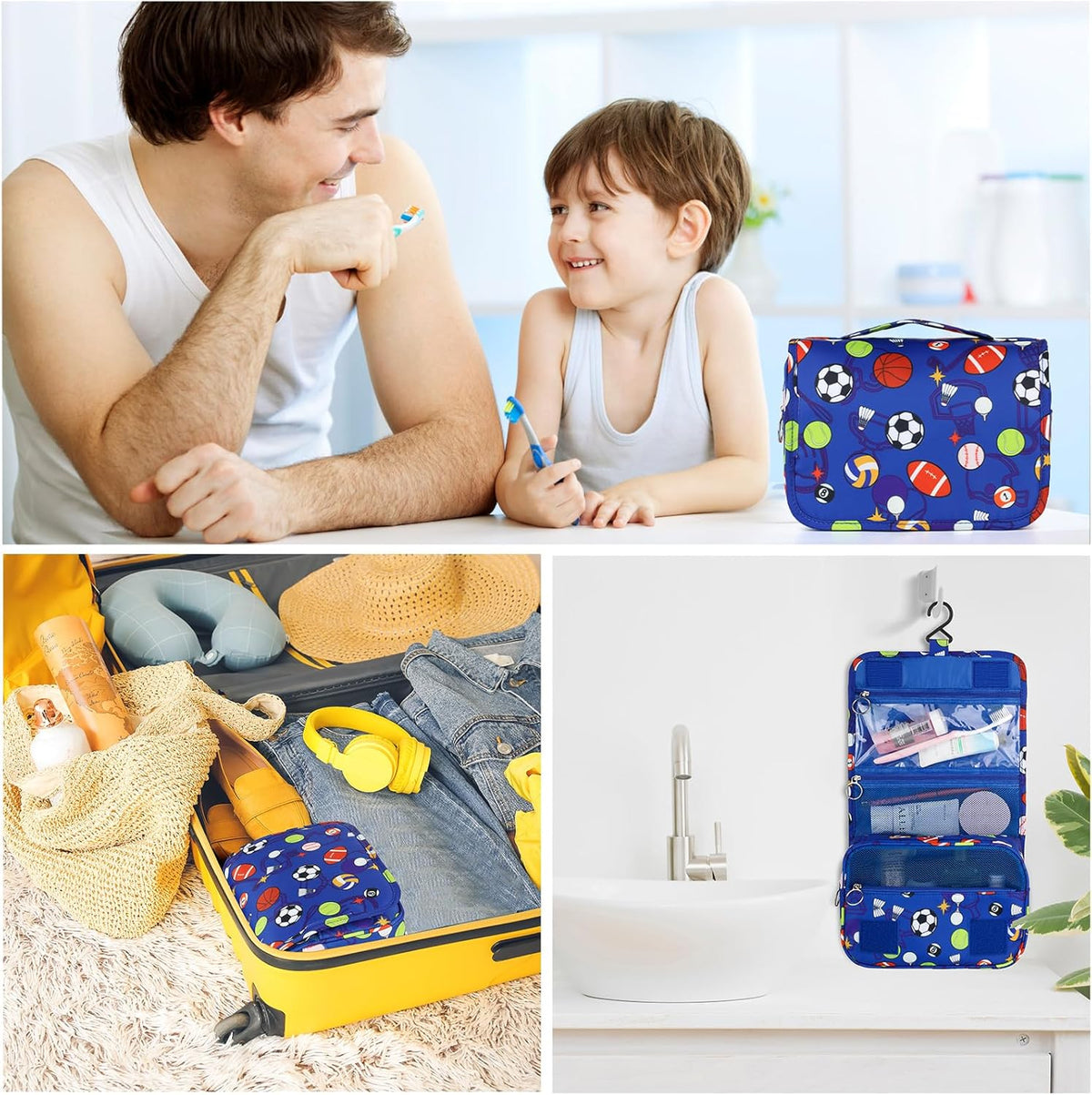 Purple Hanging Toiletry Bag for Girls, Travel Toiletry Bag for Teen Girls Cosmetic Makeup Waterproof Wash Bag Traveling Toiletries, Fluid