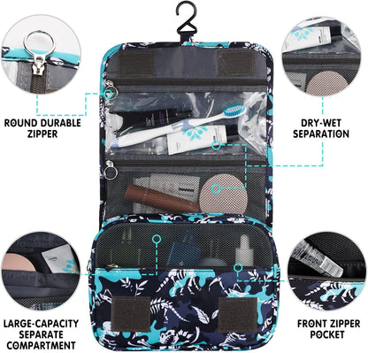 Purple Hanging Toiletry Bag for Girls, Travel Toiletry Bag for Teen Girls Cosmetic Makeup Waterproof Wash Bag Traveling Toiletries, Fluid