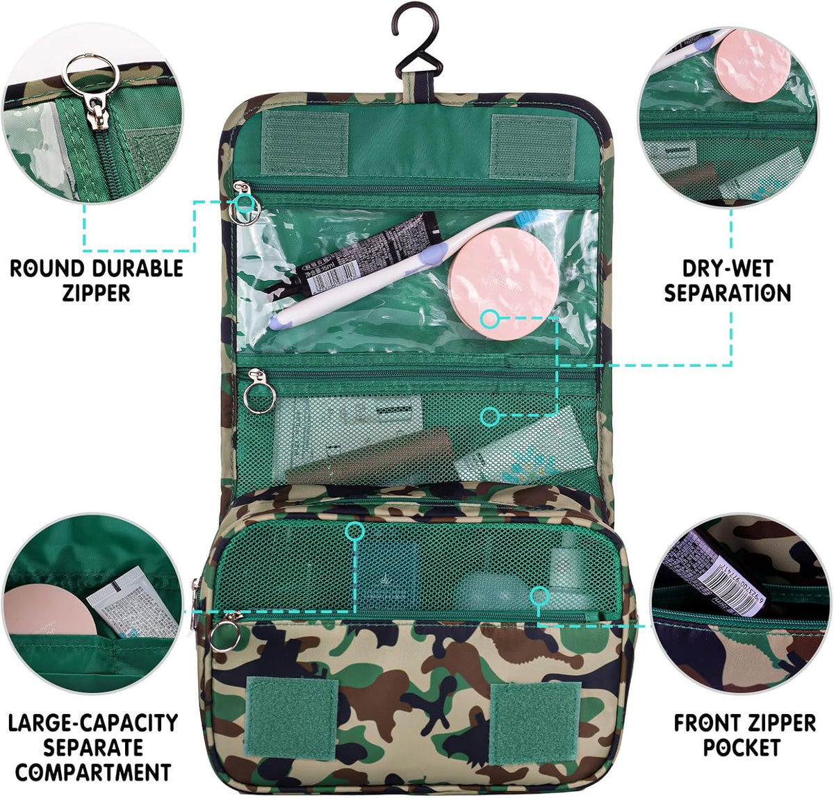 Purple Hanging Toiletry Bag for Girls, Travel Toiletry Bag for Teen Girls Cosmetic Makeup Waterproof Wash Bag Traveling Toiletries, Fluid