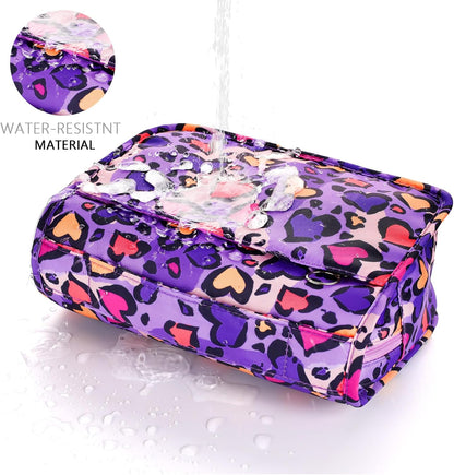 Purple Hanging Toiletry Bag for Girls, Travel Toiletry Bag for Teen Girls Cosmetic Makeup Waterproof Wash Bag Traveling Toiletries, Fluid