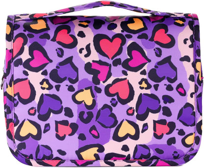 Purple Hanging Toiletry Bag for Girls, Travel Toiletry Bag for Teen Girls Cosmetic Makeup Waterproof Wash Bag Traveling Toiletries, Fluid