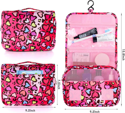 Purple Hanging Toiletry Bag for Girls, Travel Toiletry Bag for Teen Girls Cosmetic Makeup Waterproof Wash Bag Traveling Toiletries, Fluid