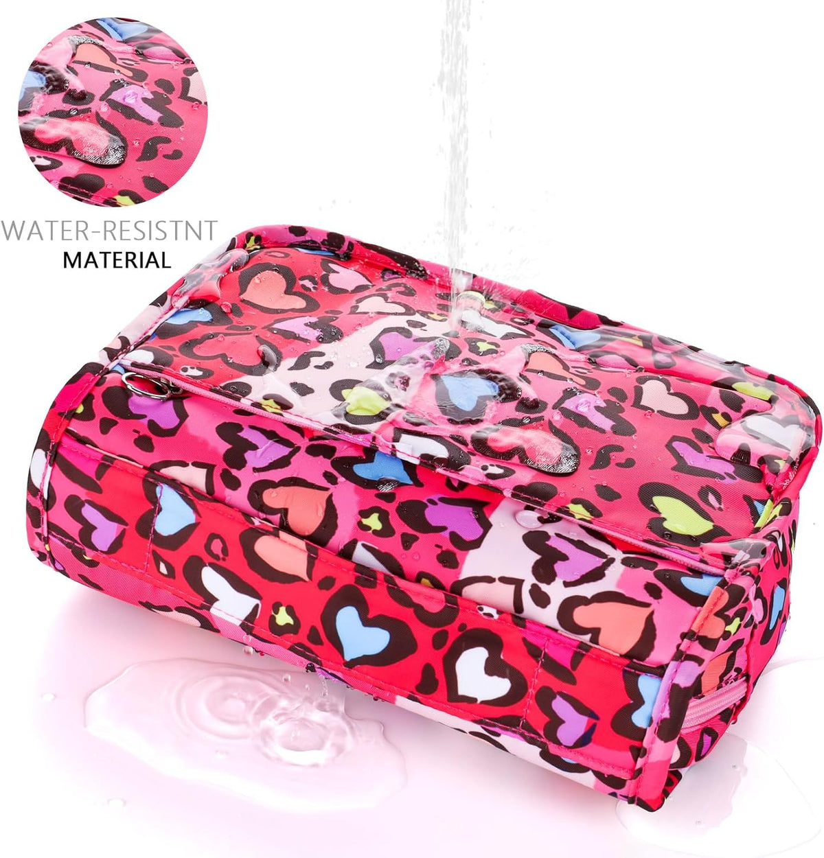 Purple Hanging Toiletry Bag for Girls, Travel Toiletry Bag for Teen Girls Cosmetic Makeup Waterproof Wash Bag Traveling Toiletries, Fluid