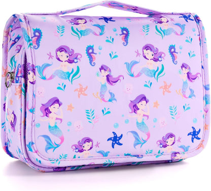 Purple Hanging Toiletry Bag for Girls, Travel Toiletry Bag for Teen Girls Cosmetic Makeup Waterproof Wash Bag Traveling Toiletries, Fluid