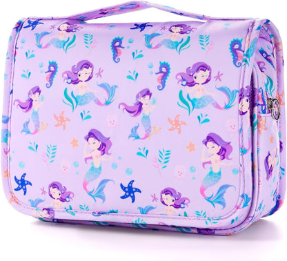 Purple Hanging Toiletry Bag for Girls, Travel Toiletry Bag for Teen Girls Cosmetic Makeup Waterproof Wash Bag Traveling Toiletries, Fluid